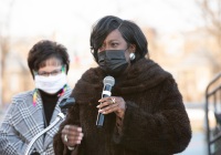 December 17, 2021: Sen. Tartaglione joined City Councilwoman Cherelle Parker at Tarken Recreation Center in the Oxford Circle neighborhood of Philadelphia yesterday to cut the ribbon on recent improvements to the facility made possible through city and state funding.