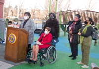 December 17, 2021: Sen. Tartaglione joined City Councilwoman Cherelle Parker at Tarken Recreation Center in the Oxford Circle neighborhood of Philadelphia yesterday to cut the ribbon on recent improvements to the facility made possible through city and state funding.