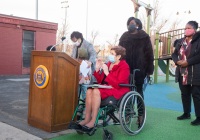 December 17, 2021: Sen. Tartaglione joined City Councilwoman Cherelle Parker at Tarken Recreation Center in the Oxford Circle neighborhood of Philadelphia yesterday to cut the ribbon on recent improvements to the facility made possible through city and state funding.