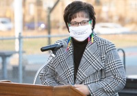 December 17, 2021: Sen. Tartaglione joined City Councilwoman Cherelle Parker at Tarken Recreation Center in the Oxford Circle neighborhood of Philadelphia yesterday to cut the ribbon on recent improvements to the facility made possible through city and state funding.