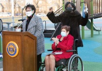 December 17, 2021: Sen. Tartaglione joined City Councilwoman Cherelle Parker at Tarken Recreation Center in the Oxford Circle neighborhood of Philadelphia yesterday to cut the ribbon on recent improvements to the facility made possible through city and state funding.