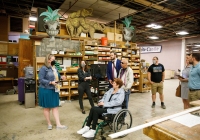 May 2, 2022: Senator Tartaglione Tours Walnut Street Theatre Scenery Shop.