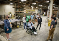 May 2, 2022: Senator Tartaglione Tours Walnut Street Theatre Scenery Shop.