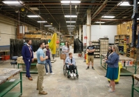 May 2, 2022: Senator Tartaglione Tours Walnut Street Theatre Scenery Shop.