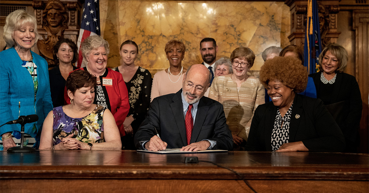 Senator Tartaglione Joins Governor Wolf to Unveil Gender Pa Equality Measures