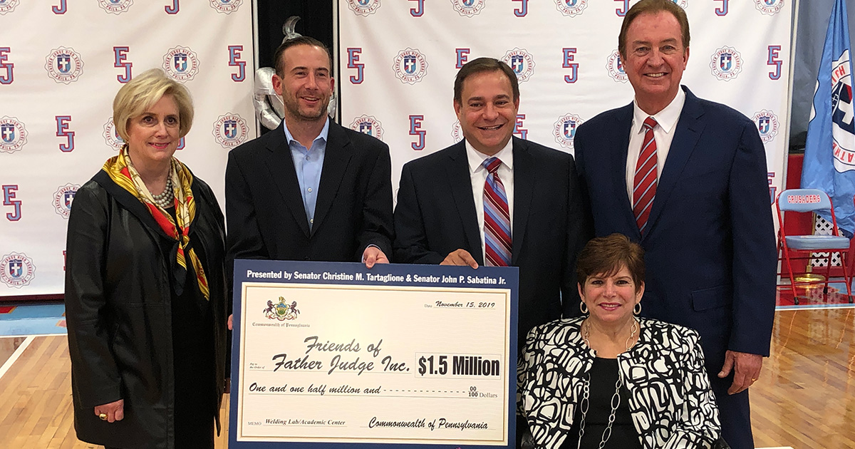 Senators Tartaglione and Sabatina Deliver $1.5 Million Redevelopment Grant To Friends Of Father Judge H.S.