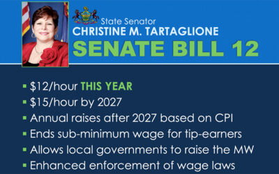 Senator Tartaglione, Congressman Boyle Detail Efforts to Raise Minimum Wage for PA and Nation